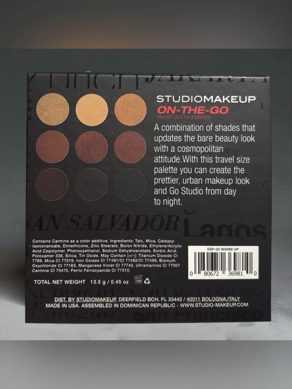 NEW! Studio Makeup On-The-Go Eyeshadow Palette - Warm Up